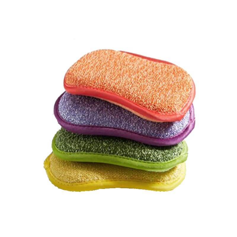 Lot De 15 Éponges Lavables Réutilisables 16x10 Cm - Microfibre Vaisselle Multicolore