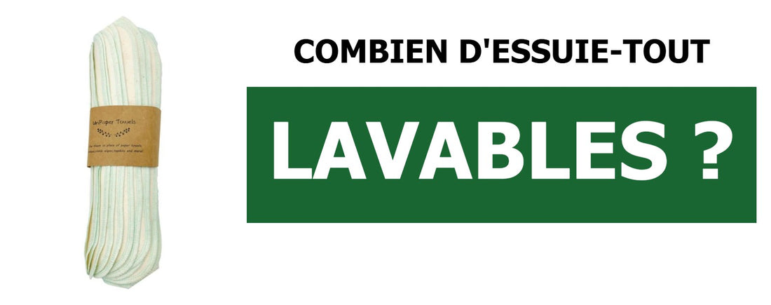 Combien d'essuie-tout lavables prévoir