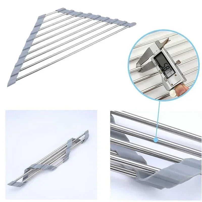 Égouttoir d'angle roulé pour le rangement