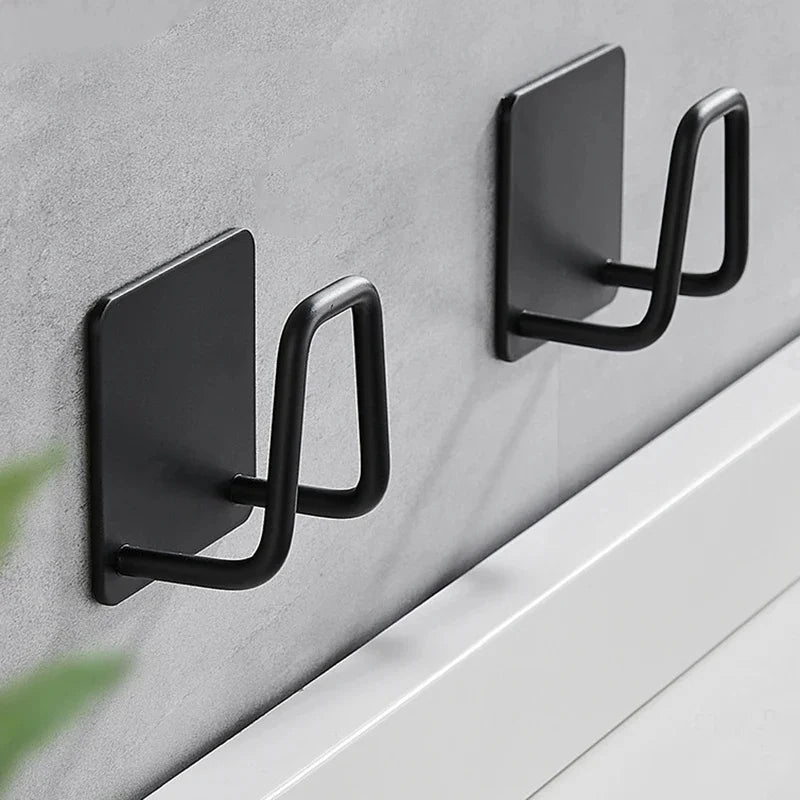 Porte-éponge pour évier en inox noir, fixé au mur