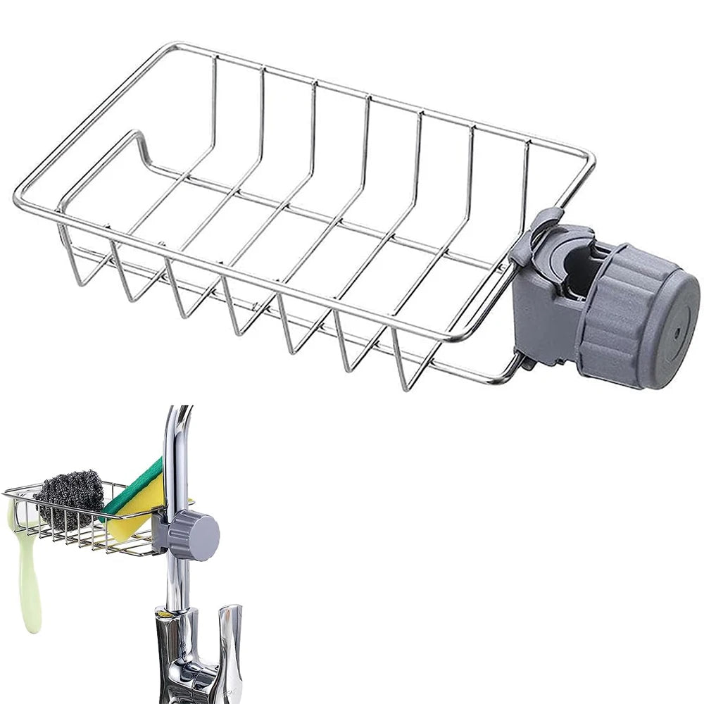 Porte-éponge pour robinet en métal
