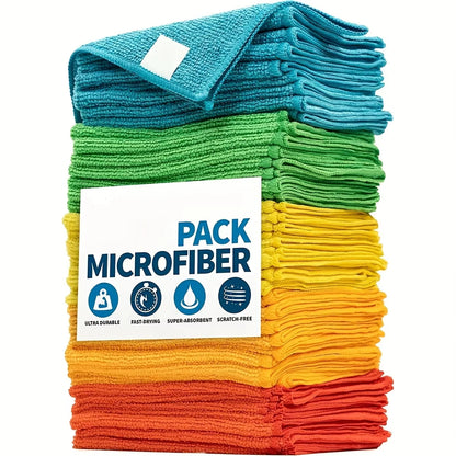 Lot de 20 lavettes microfibre de couleurs assorties