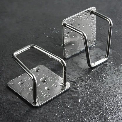 Porte-éponge pour évier en inox argent brossé