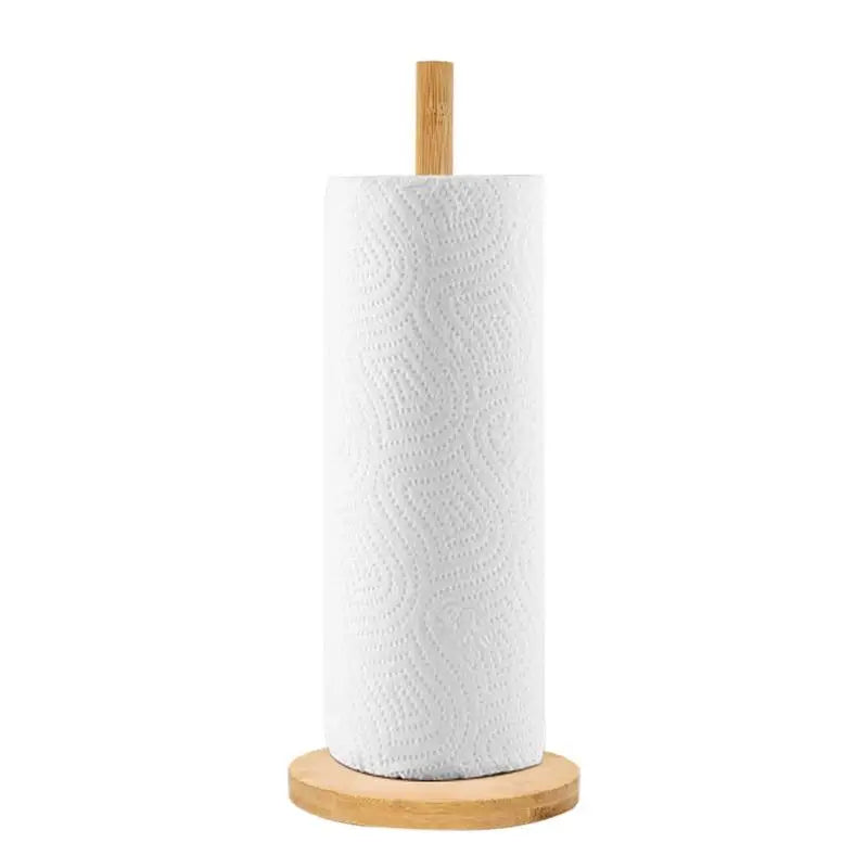 Porte essuie-tout en bambou à poser, modèle simple