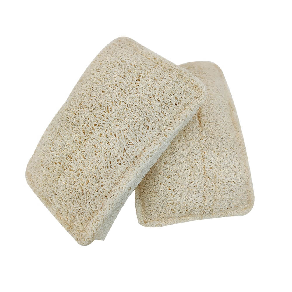 Éponge végétale en loofah, forme rectangulaire