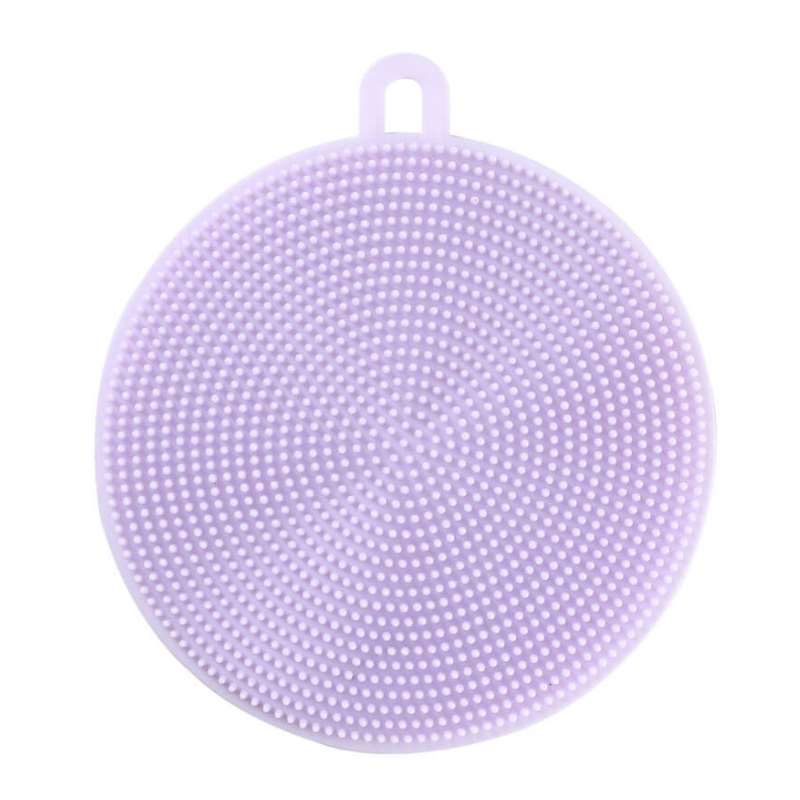 Lot de 5 éponges en silicone pour la vaisselle, coloris violet clair