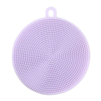 Lot de 5 éponges en silicone pour la vaisselle, coloris violet clair