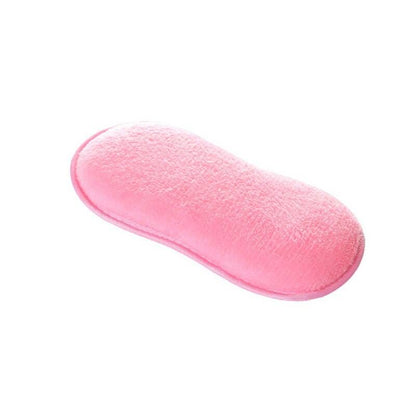 Éponge microfibre lavable en machine, coloris rose