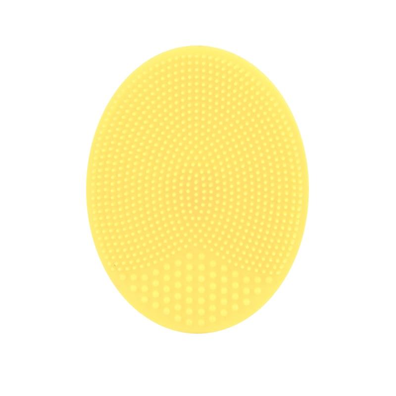 Éponge silicone pour le visage et le corps, coloris jaune pâle