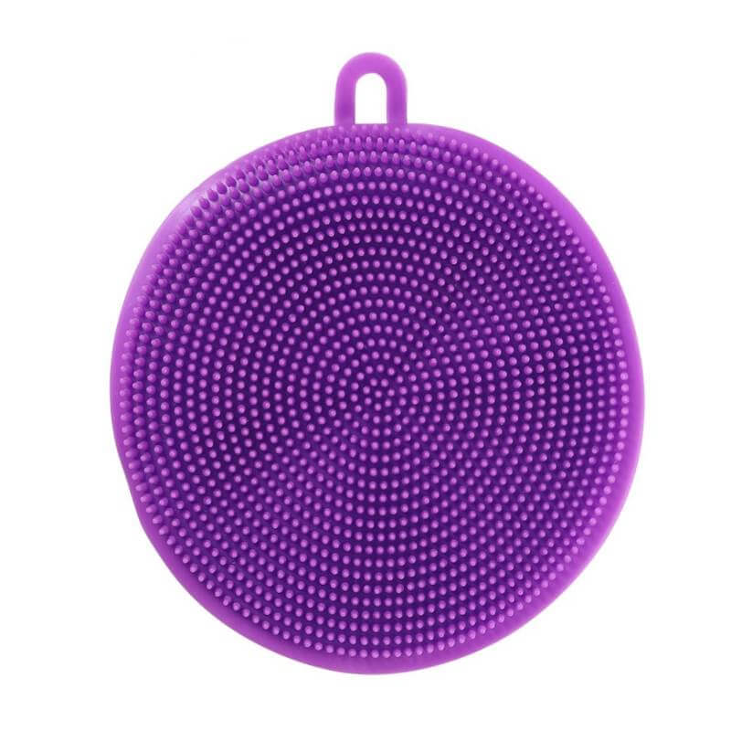 Lot de 5 éponges en silicone pour la vaisselle, coloris violet