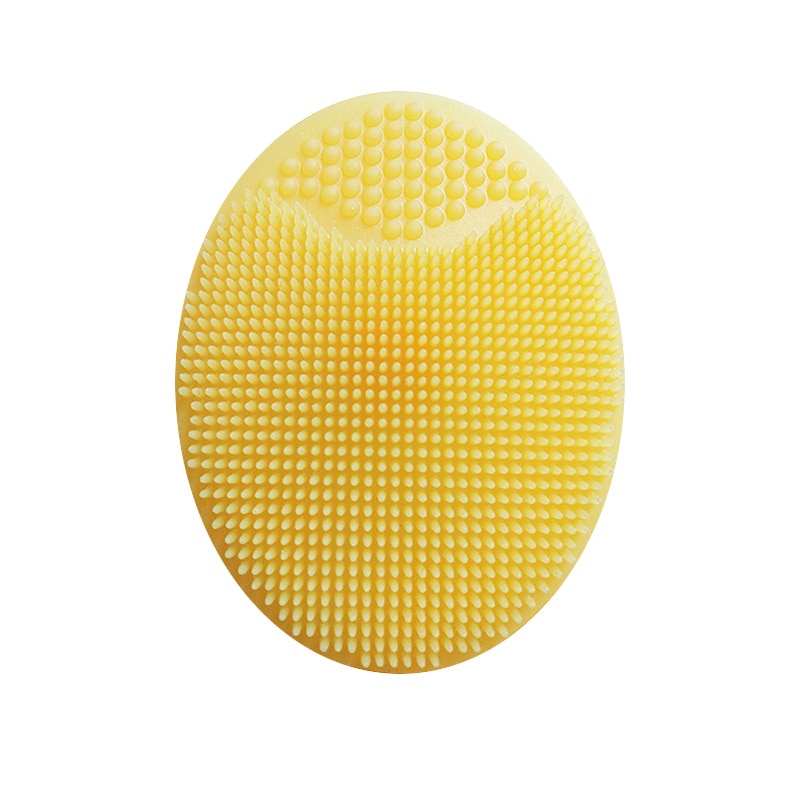 Éponge silicone pour le visage et le corps, coloris jaune d'or