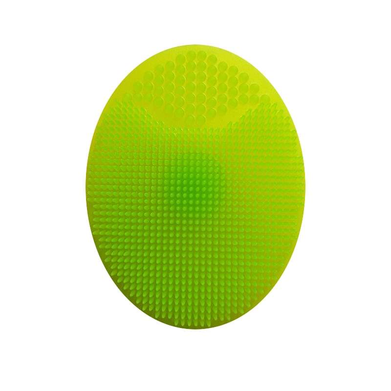 Éponge silicone pour le visage et le corps, coloris vert anis