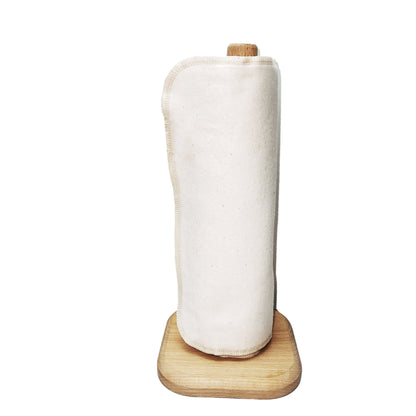 Essuie-Tout lavable rouleau bois