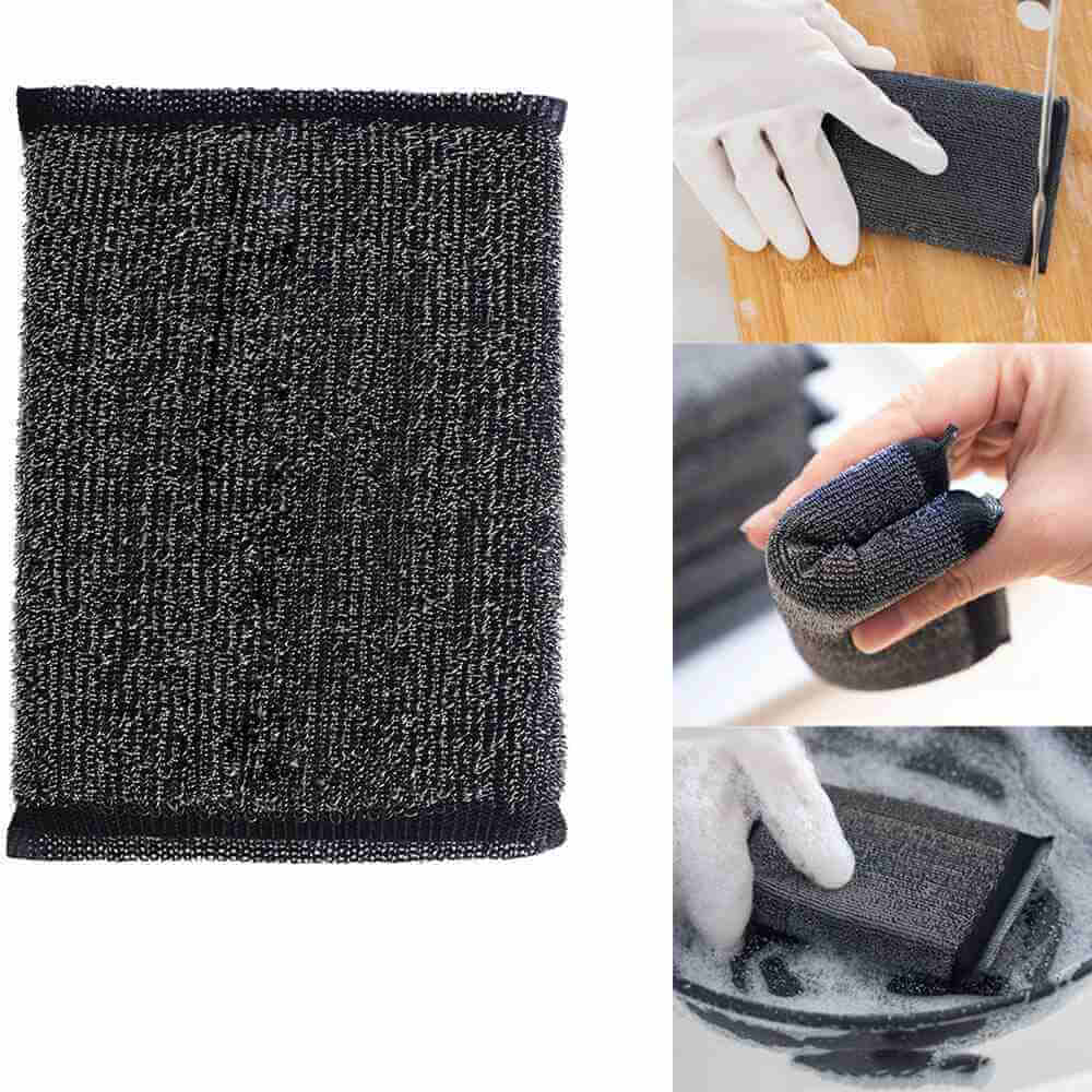 Éponge Lavable Noire - Essuie-Tout-Lavable