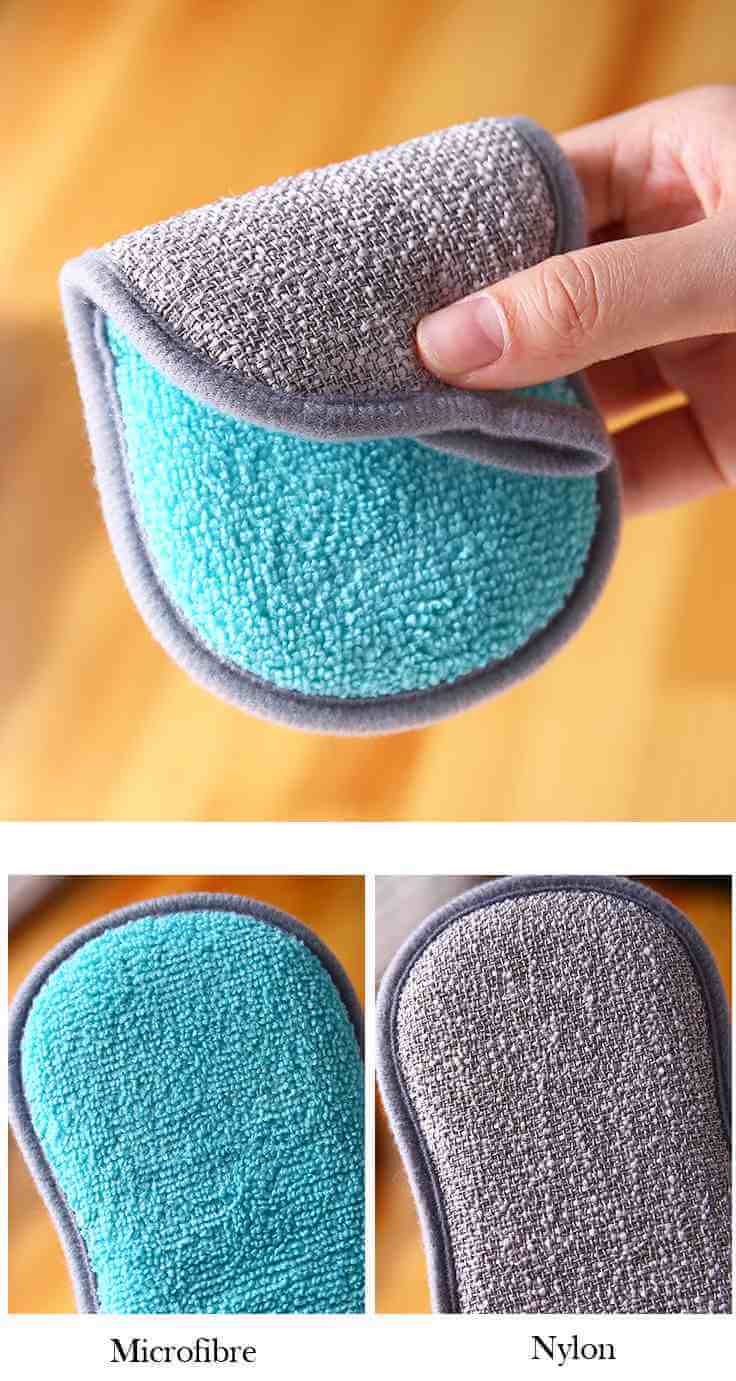 eponge microfibre double face