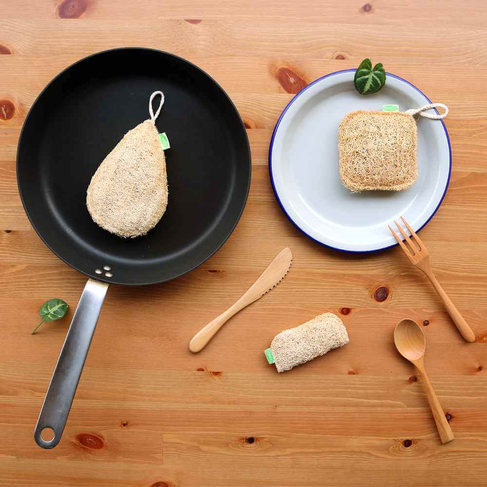 éponge lavable luffa fait main