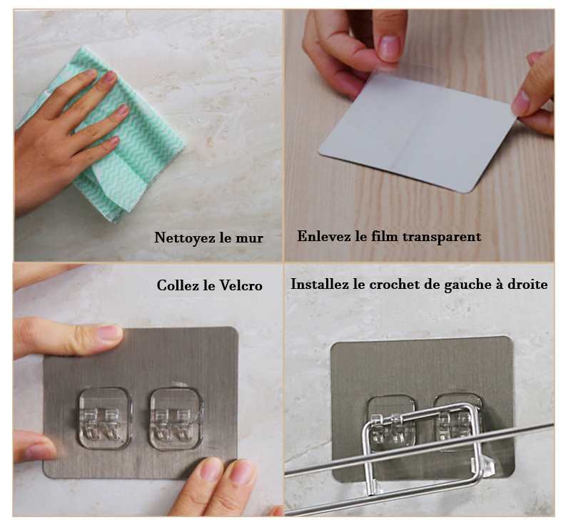 fixation porte essuie-tout sans percer