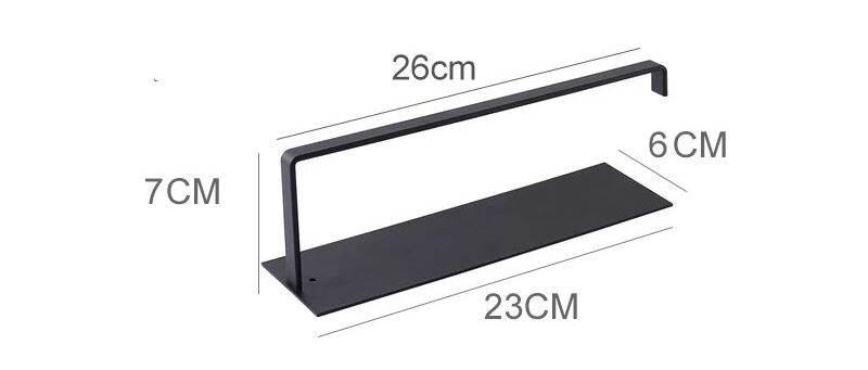 Porte Sopalin Mural Noir,33cm Porte Essuie Tout Mural Auto-Adhésif ou à  Percer,Support Sopalin Space en Aluminium pour Cuisine,Salle de  Bain,Placards,Vertical ou Horizontal,Noir